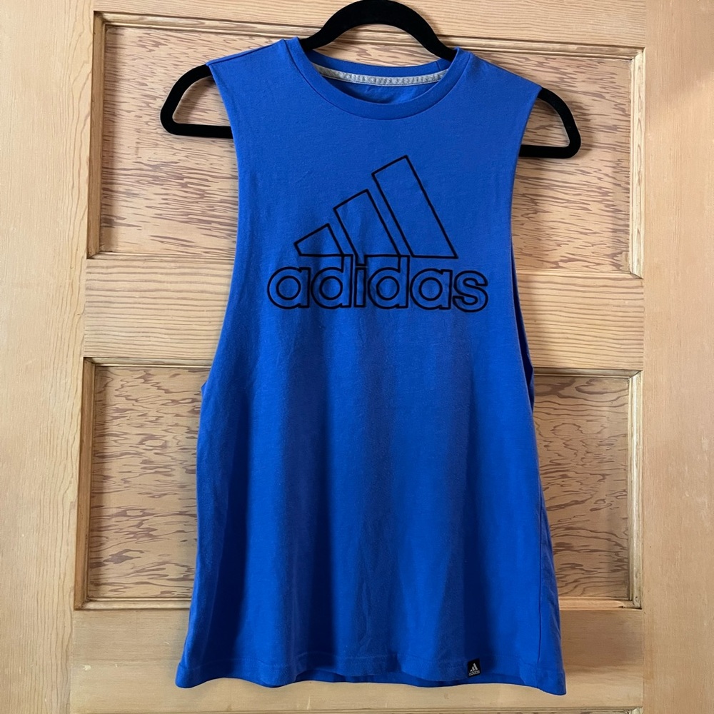 Adidas logo muscle tank